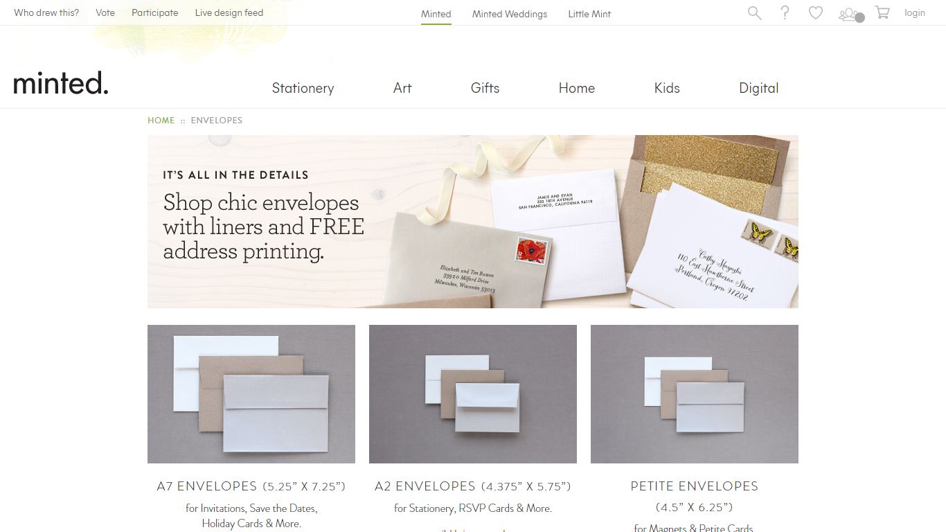 Custom Printed Envelopes | Minted